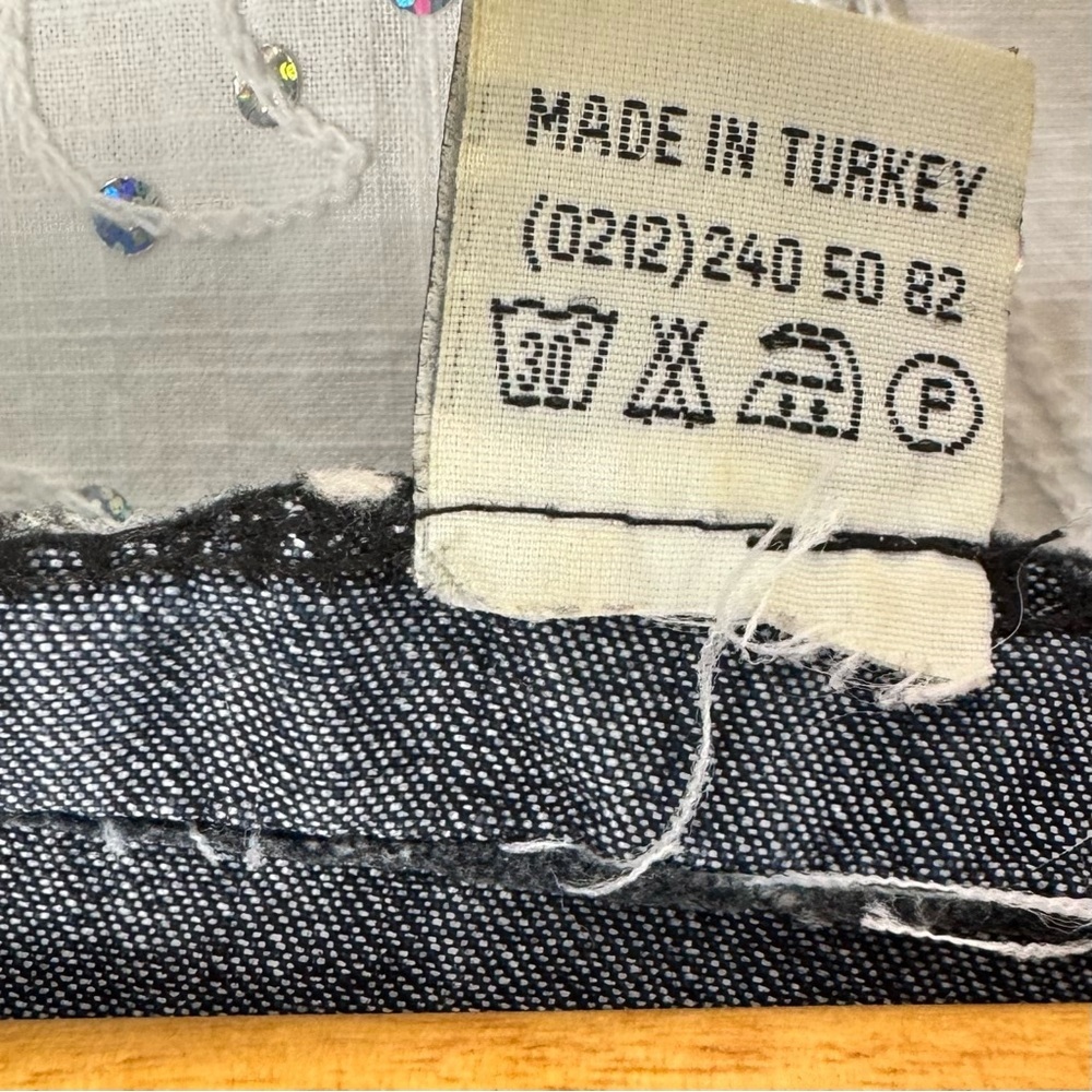 Late 90s Boho Denim Maxi Dress – TIMIN – Made in Turkey – Size 5 (Small) - Picture 4 of 6
